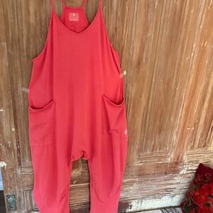 Fee PeopleWomen's Hot Shot Onsie Coral Jumpsuit